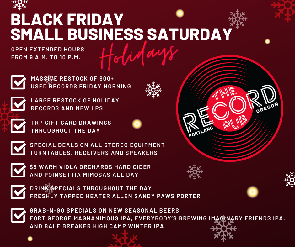 TRP IS THE PLACE TO BE BLACK FRIDAY, SMALL BUSINESS SATURDAY
